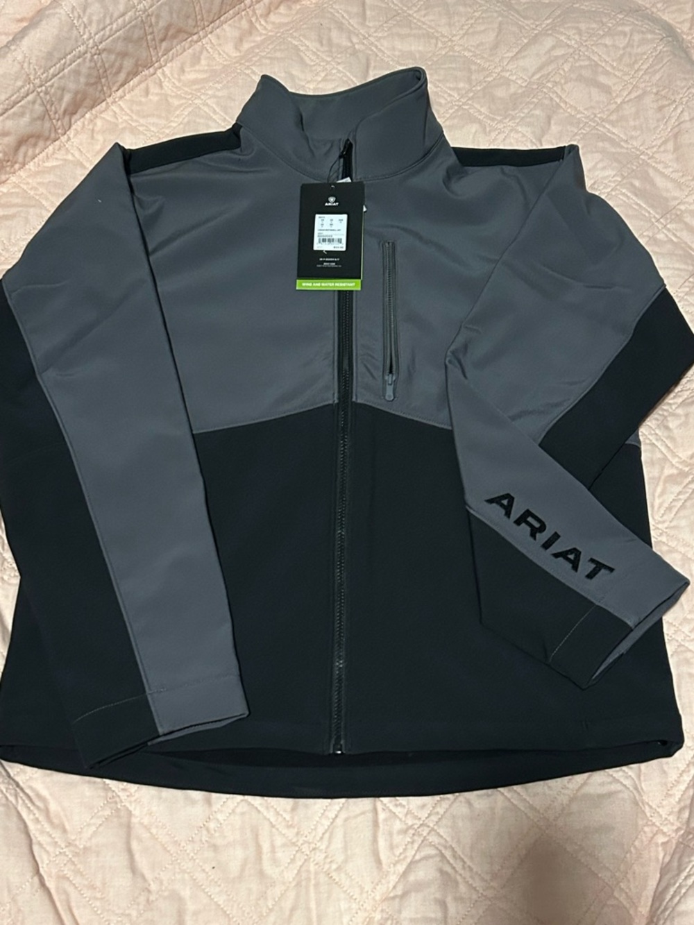 Ariat Gray Softshell Jacket with Black Trim